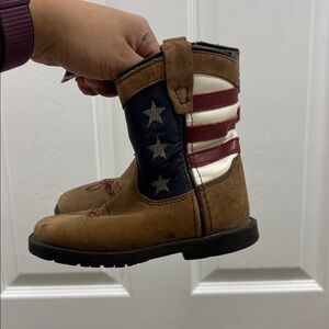 Kids Starry Tan and Navy Boots